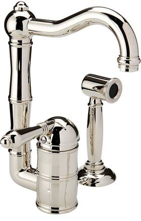 A3608 Rohl A3608/6.5lmwspn-2 Brass Kitchen Faucet Side Spray Polished Nickel New 1200