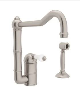 A3608lmwsstn-2 Rohl Acqui Brass Kitchen Faucet Side Spray Satin Nickel New 1200