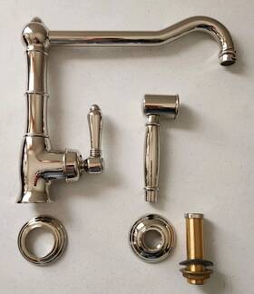 11lmwspn-2 Rohl A3650/11lmwspn-2 Cinquanta 1.5 Gpm Single Hole Kitchen Faucet With Side Spray