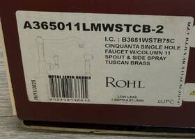 11lmwstcb-2 Rohl A3650/11lmwstcb-2 Cinquanta Kitchen Faucet With Sidespray Tuscan Brass