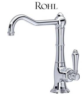 A3650 Rohl A3650/6.5lmapc-2 Cinquanta Single Hole Bar Faucet Polished Chrome W Lever