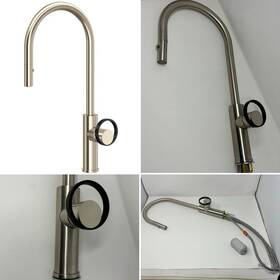Ec81iw Rohl Ec55d1 Eclissi 1.75 Gpm Single Hole Pull Down Kitchen Faucet S.n/blk