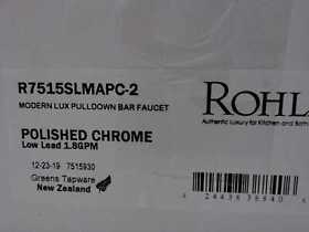 R7515slmapc-2 Rohl Lux Pulldown Bar And Food Prep Faucet Polished Chrome With Metal Lever Handle