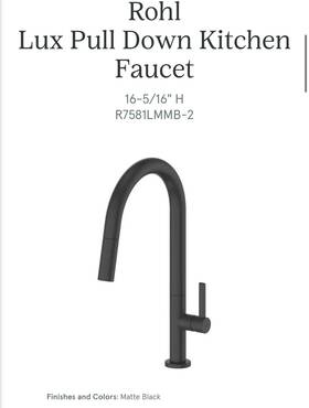 R7581lmmb2 Rohl New In Box - Kitchen Faucet Matte Black Retail 1 199.00