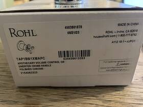 Tap18w1xmapc Rohl - Apothecary Trim For Volume Control And Diverter With Cross Han