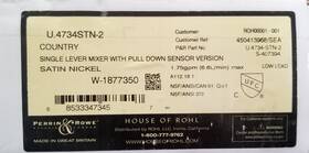 U.4734stn-2 Rohl Georgian Era Pull-down Touchless Kitchen Faucet - Satin Nickel