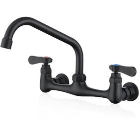 Phcf1b Rozin Commercial Kitchen Faucet 8 Inch Center Wall Mounted 360 Swivel Sink Mixer Tap