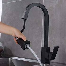 Rtnotrjf 047298219570 Kitchen Sink Faucet For Bar Farmhouse Commercial Black Brass 360 Rotate Kitc