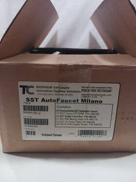 500484 Rubbermaid Technical Concepts Milano Sst Auto Faucet Surround Sensor Polished Chrome