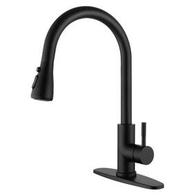 Atk-103-1 Ruiling Modern 3 Spray Mode Single-handle Pull-down Sprayer Kitchen Faucet With In Steel