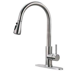 Atk-103 Ruiling Kitchen Faucet With Lead-free Stainless Steel Brushed Nickel Silver