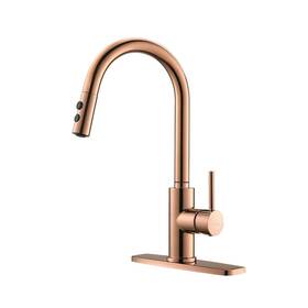 Rulia 600358078029 Copper Rose Gold Kitchen Faucet Sink Pull-down Fauce