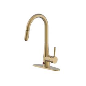 Rf416002 Runfine Single-handle Pull-down Sprayer Kitchen Faucet Hands Free In Matte Gold