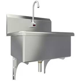 531a-0.5 Sani-lav Wall Mount 1 Hole Sensor Silver Scrub Sink