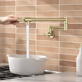 20240905-kn927s24-bz Sanitary Ware Gold Pot Filler With Heat-resistant Cartridge 26 Inch Brushed Fauce