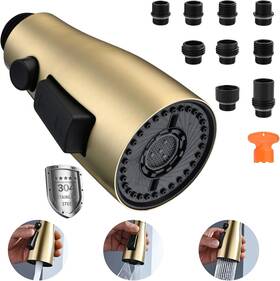 Ptbg02 Sanitary Ware Industrial Co. Ltd Metal Kitchen Faucet Head Replacement 3 Functions High Pres