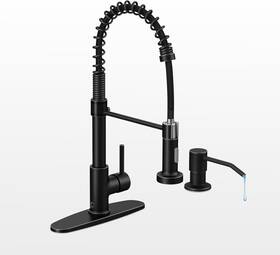 Kf-q-5001-b Sanitray Store Oil Rubbed Bronze Single Handle Kitchen Faucet Set With Pull Down Sprayer And So