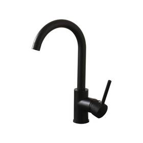 Sh002207bm Satico Single Handle Standard Kitchen Faucet In Matte Black