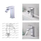L3109a1lf Sb372 Kes Single Handle Waterfall Bathroom Vanity Sink Faucet 799599268808