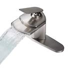 Se0365006 Senlesen Brushed Nickel Single Handle Waterfall Bathroom Sink 761460566009