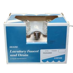Sears 20120 Vintage Lavatory Faucet Drain 41 Chrome Plate New