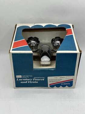 20473 Sears Vintage Antique Lavatory Faucet And Drain 42 Chrome Plated