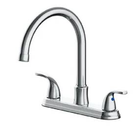 158074 Seasons Raleigh Double-handle High-arc Kitchen Faucet In Chrome