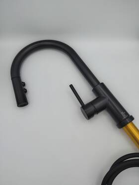 Seasons 194671054773 Westwind Single Handle Pull Down High Arc Kitchen Faucet/matte Black