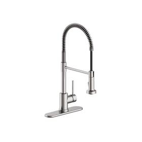 67242w-1008d2 Seasons Westwind Single-handle Spring Neck Kitchen Faucet In Stainless Steel
