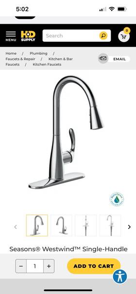 67726w-1701 Seasons Westwind Single-handle Pull-down Sprayer Kitchen Faucet In Chrome