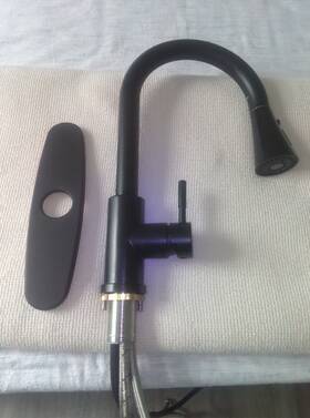Ph2233 Senlesen Black Kitchen Faucet Single Handle Swivel Pull Dow 3 Spray Modes 1 Or Hole