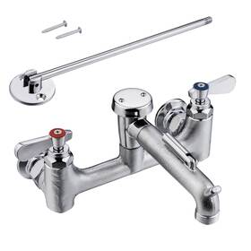 Sp-fs001nr Sepaitek Ca Avail Commercial Mop Sink Faucet 8 Inch Center Heavy-duty Wall Mount Utilit