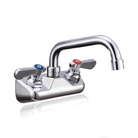 Spf-4sw6 Sepaitek Leak-free Commercial Sink Faucet 4 Inch Center 6 Spread Spout Wall Mount Bar