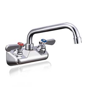 Spf-4sw8 Sepaitek Leak-free Commercial Sink Faucet 4 Inch Center 8 Spread Spout Wall Mount Bar Fa