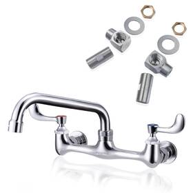 Sepaitek Spf-skw8 Leak-free Kitchen Faucet Wall Mount 8 Inch Center Swivel Spout Commercial S