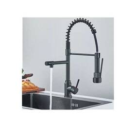 Shamanda 313051270200 Inch Gooseneck Kitchen Faucet 2 Function Sprayer Stainless Steel Matt Blck