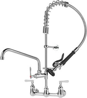 Fh-sy-27 Shenzhen Coolwest Technology Co. Ltd Commercial Kitchen Faucet With Pre Rinse Sprayer 8 Inch Center Wall Mount Sink F