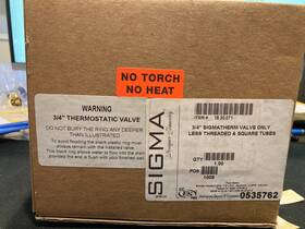 18.30.071 Sigma 18.30.291 Sigmatherm 3/4 Inch Thermostatic Valve