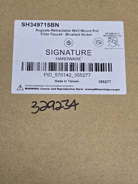 329234 Signature Hardware Augusta 1.8gpm Wall Mounted Pot Filler -brushed Nickel