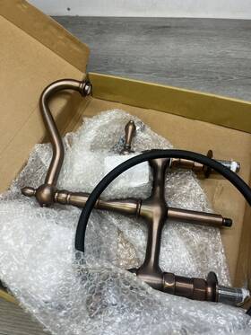 329239 Signature Hardware Bellevue 1.8 Gpm Double Handle Bridge Kitchen Faucet