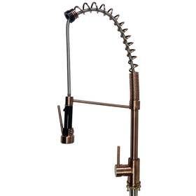 418251 Signature Hardware Asaro Pull Down Kitchen Faucet - Antique Copper