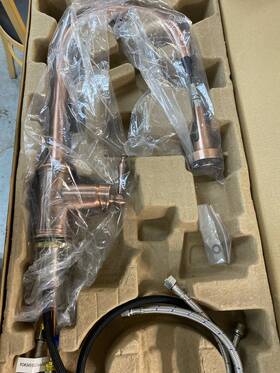 434080 Signature Hardware Southgate Pull-down Kitchen Faucet - Antique Copper
