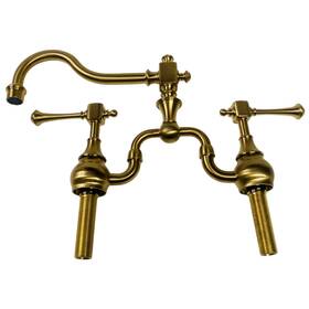 434999 Signature Hardware Vintage 1.8 Gpm Bridge Kitchen Faucet - Gold