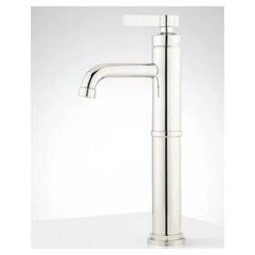 447919 Signature Hardware Greyfield Polished Nickel Vessel 1-handle Watersense Mid-arc