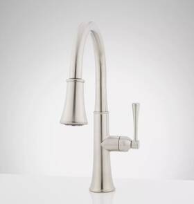 448176 Signature Hardware Perdita 1.8 Gpm Pull-down Kitchen Faucet - Stainless Steel