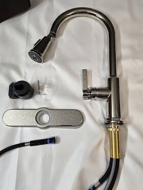 448180 Signature Hardware Greyfield 1.8 Gpm Kitchen Faucet - Polished Nickel