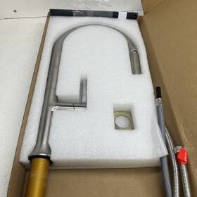 450080 Signature Hardware Bok Pull Down Kitchen Faucet In Stainless Steel