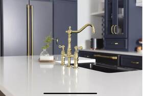 450651 Signature Hardware Bellevue 1.8 Gpm Bridge Kitchen Faucet Sidespray Poli