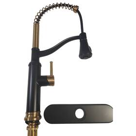 457068 Signature Hardware Caribana Two-tone 1.75gpm Kitchen Faucet -brushed Gold