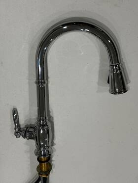 481703 Signature Hardware Finnian Kitchen Faucet Polished Chrome